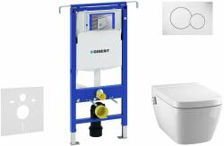 Geberit Duofix - Modul pentru WC suspendat cu clapetă Sigma01, alb alpin + Tece One - toaletă cu funcție bideu și capac, Rimless, SoftClose 111.355. 00.5 NT1 (111.355.00.5 NT1)