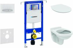 Geberit Duofix - Set de instalare încastrată, vas de toaletă Alpha cu capac, clapetă Sigma50, alb alpin 111.355. 00.5 ND8 (111.355.00.5 ND8)