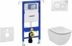 Geberit Duofix - Set pentru instalare încastrată, toaletă și capac Ideal Standard Tesi, clapetă Sigma01, Aquablade, SoftClose, alb alpin 111.355. 00.5 NU1 (111.355.00.5 NU1)