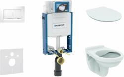 Geberit Kombifix - Set de instalare încastrată, vas de toaletă Alpha cu capac, clapetă Sigma20, crom 110.302. 00.5 ND6 (110.302.00.5 ND6)