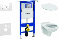 Geberit Duofix - Set de instalare încastrată, vas de toaletă Alpha cu capac, clapetă Sigma20, alb/crom 111.355. 00.5 ND4 (111.355.00.5 ND4)