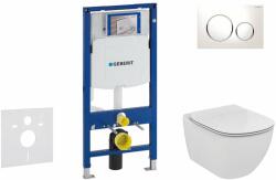 Geberit Duofix - Set pentru instalare încastrată, toaletă și capac Ideal Standard Tesi, clapetă Sigma20, Rimless, SoftClose, alb/crom 111.300. 00.5 NE4 (111.300.00.5 NE4)