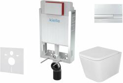kielle Genesis - Set pentru montare încastrată, toaletă Arkas I, capac softclose și clapetă Gemini I, crom 30505SZ02 (30505SZ02)