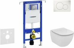 Geberit Duofix - Set pentru instalare încastrată, toaletă și capac Ideal Standard Tesi, clapetă Sigma01, Rimless, SoftClose, alb alpin 111.355. 00.5 NE1 (111.355.00.5 NE1)