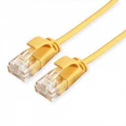 MYCON Cablu de retea RJ45 MYCON Slim UTP Cat. 6A LSOH 0.5m Galben, CON3922 (CON3922-100)