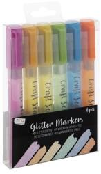 Glitter marker készlet 6 db (glitter markerek)