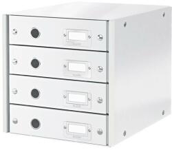 Leitz Irattároló, laminált karton, 4 fiókos, Leitz Click&Store, fehér - moswebaruhaz
