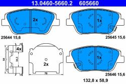 ATE set placute frana, frana disc ATE 13.0460-5660.2 (13.0460-5660.2)