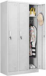 +Plus by Viamond Vestiar metalic Premium Asamblat 3 usi 900x450x1800 mm (LxlxH), Extra Plus gri Vestiar metalic compact 3 3 30 kg Nu 900x450x1800 (61004134)