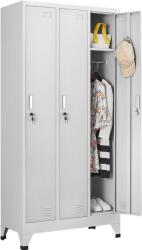 +Plus by Viamond Vestiar metalic Premium cu picioare 3 usi 900x450x1920 mm (LxlxH), neasamblat, Extra Plus gri Vestiar metalic compact 3 3 30 kg Da 900x500x1920 (61004135)