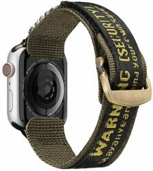 DuxDucis Curea textila DuxDucis Nylon Outdoor compatibila cu Apple Watch 4/5/6/7/8/SE/Ultra 42/44/45/49mm Verde/Galben (6934913035375)