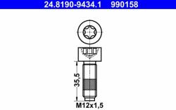 ATE Surub, disc frana ATE 24.8190-9434.1 - automobilus