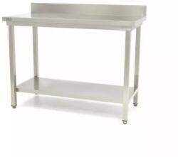 Maxima Rozsdamentes acél asztal hátsó felhajtással - 140 x 60cm - Állítható magasságú (09300986)