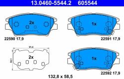 ATE set placute frana, frana disc ATE 13.0460-5544.2 (13.0460-5544.2)