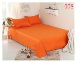 Mally Home Set 3 Piese Yuny Mally Home, 100% Bumbac, Cearceaf Pat Dublu Cu Elastic 160X200 Cm Si Doua Fete De Perna 50X70Cm, Orange (SET3P160*200+25YUNIORANGE) - vexio Lenjerie de pat