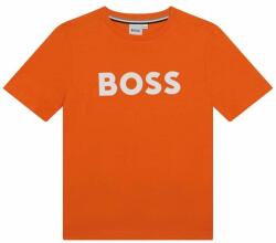 HUGO BOSS gyerek pamut póló narancssárga, nyomott mintás - narancssárga 162 - answear - 11 990 Ft