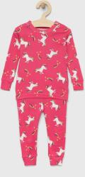 Gap gyerek pamut pizsama rózsaszín, mintás - rózsaszín 80-86