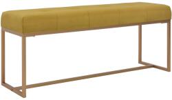 vidaXL Bancă, muștar, 120 cm, catifea (247561)