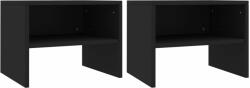 vidaXL Noptiere, 2 buc. , negru, 40 x 30 x 30 cm, PAL (800066) - vidaxl