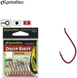 Kamatsu Carlig KAMATSU Shad Tail Drop Shot K-1060, Nr. 1, Red, 10buc/plic (511300801)