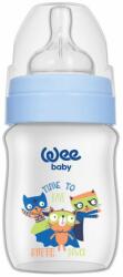 Wee Baby Biberon Wee Baby Classic Plus - 150 ml, Pisicuțe, albastru (135)