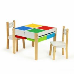 ECOTOYS Set de masa cu doua scaune pentru copii Ecotoys XKF002 - esell