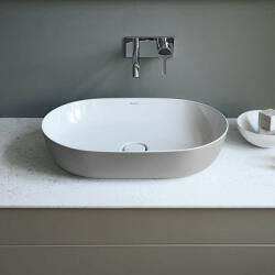 Duravit Luv ráültethető mosdótál 60x40 cm, matt szürke/fehér, WonderGliss bevonattal 03796023001 (03796023001)