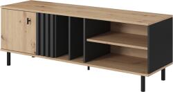 TEMPO KONDELA TV asztal 138 cm, artisan tölgy/fekete antracit, MEDIS C