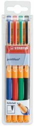 STABILO Rollertoll zselés készlet 0, 5mm, STABILO PointVisco, 4 klf. szín (1099/4) - tintasziget