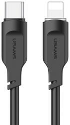 USAMS US-SJ566 20W USB Type-C - 8 tűs kábel 1.2m LED, fekete