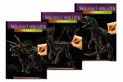 Teddies Imagine răzuibilă curcubeu A4 dinozaur 23x32cm 3 tipuri Carte de colorat