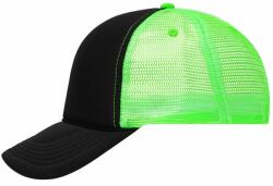 Myrtle Beach (Daiber) Retro trucker sapka MB6550 - Fekete / neonzöld (MB6550-147715)
