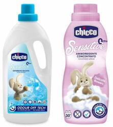 Chicco Gyermek mosószer Sensitive 1, 5 l + Aviváž konc. Virágos ölelés 750 ml