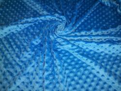  Minky textil - méteráru 160 cm széles - azúrkék színű - 350 gr/m2