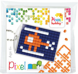 Pixelhobby Pixel kulcstartókészítő szett 1 kulcstartó alaplappal, 3 színnel, helikopter (PXL-23074)