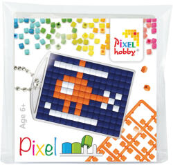 Pixelhobby Pixel kulcstartókészítő szett 1 kulcstartó alaplappal, 3 színnel, helikopter (PXL-23074) - officetrade