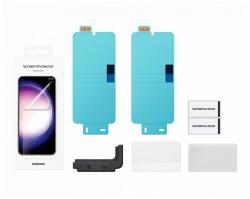 Samsung képernyővédő fólia 2db (törlőkendő, felhelyezést segítő keret) ÁTLÁTSZÓ Samsung Galaxy S23 (SM-S911) (EF-US911CTEGWW) - bluedigital