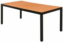 vidaXL Masă de grădină din WPC, aluminiu, 185 x 90 x 74 cm, maro (42795)