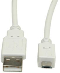 Roline Кабел Roline S3153-100, USB2.0 A(м) към USB Micro B(м), 3 m, бежов (S3153-100)