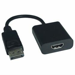 Roline Преходник Roline 12.99. 3162, DisplayPort(м) към HDMI(ж), 3840x2160@60Hz, черен (12.99.3162)