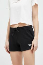 Reebok rövidnadrág női, fekete, sima, magas derekú - fekete XS - answear - 8 090 Ft