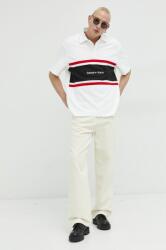Tommy Jeans pamut póló bézs, mintás - bézs XL