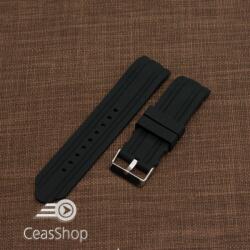  Curea silicon neagra capat curbat 18mm-49199