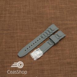  Curea silicon gri capat curbat 20mm - 47807