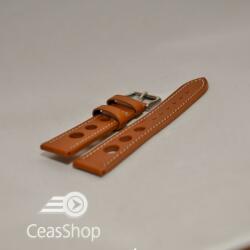  Curea piele GRAND PRIX maro cusaturi albe 24mm - 37008