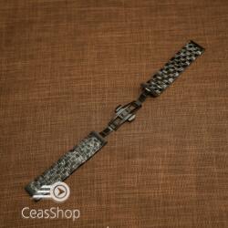  Bratara metalica neagra deployant 20mm- 50557 - ceas-shop - 111,00 RON