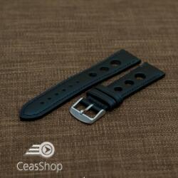  Curea piele GRAND PRIX neagra cusaturi negre 22mm - 36986