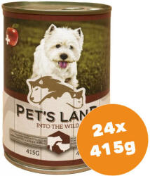 Pet's Land Beef Liver & Lamb & Apple 24x415 g