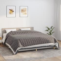 vidaXL Pătură cu greutăți, gri, 235x290 cm, 15 kg, material textil (350787) Patura