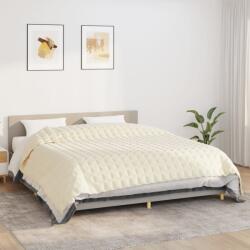 vidaXL Pătură cu greutăți, crem deschis, 220x260 cm, 15 kg, textil (350821) Patura